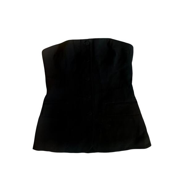 NWT Babaton Aritzia Insider Strapless Top Black Size 6 Womens - Picture 9 of 9